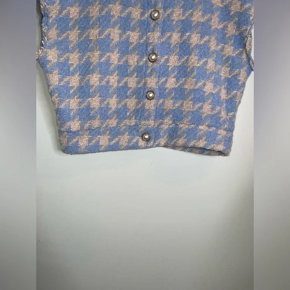 STORETS Lori Houndstooth  Sz M In Skyblue - Picture 4 of 6